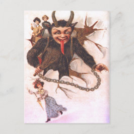 Krampus Kidnapping Women Postkarte