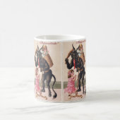 Krampus Kidnaps Girls Vintag Weihnachten Kaffeetasse (Mittel)