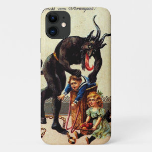 Krampus Kinder im Korb Weihnachten Vintage Festtag Case-Mate iPhone Hülle