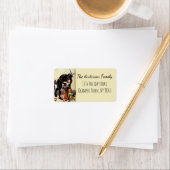 Krampus Kinder in Basket Vintagen Weihnachten Weih Adressaufkleber (Insitu)