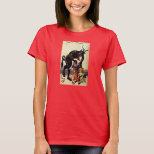 Krampus Kinder in Basketball Weihnachtsfeiertag Sh T-Shirt