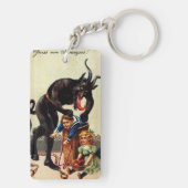 Krampus Kinder in Basketball Weihnachtsfeiertag We Schlüsselanhänger (Rückseite)