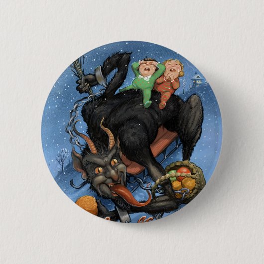 Krampus Knopf Button (Vorderseite)