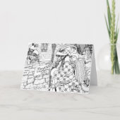 Krampus kommt feiertagskarte (Vorderseite)