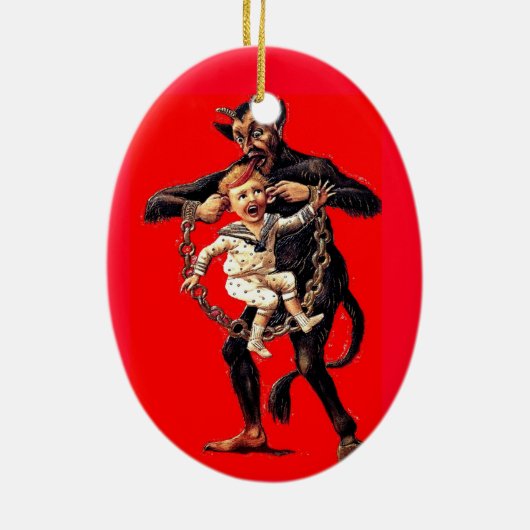 Krampus kommt für schlechte keramikornament (Hinten)