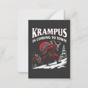 Krampus kommt in die Stadt Krampus Weihnachten  Mitteilungskarte