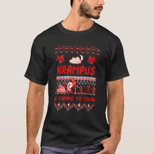Krampus kommt in die Stadt Ugly Sweater T Shirt