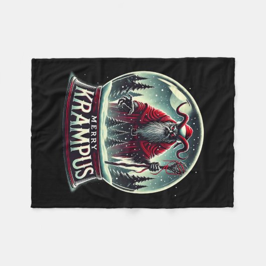 Krampus kommt nach Horror Merry Krampus Chr Fleecedecke (Vorderseite (Horizontal))