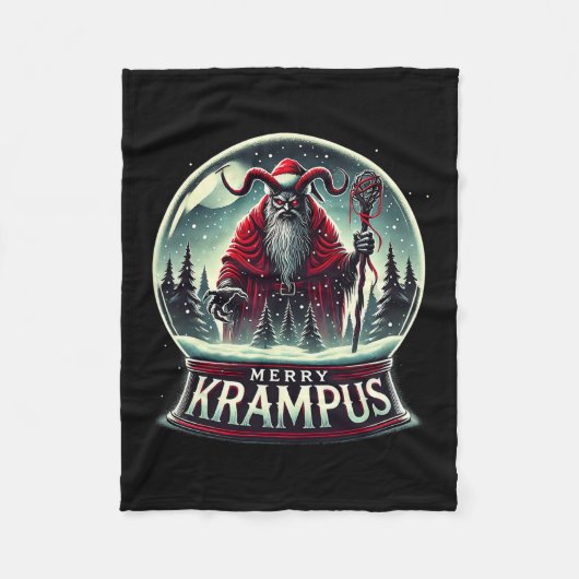 Krampus kommt nach Horror Merry Krampus Chr Fleecedecke (Vorderseite)