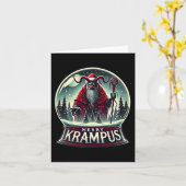 Krampus kommt nach Horror Merry Krampus Chr Karte (Gelbe Blume)