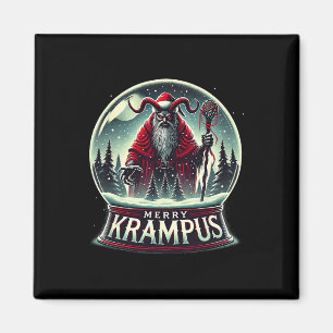 Krampus kommt nach Horror Merry Krampus Chr Magnet