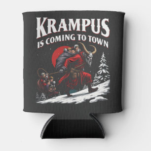 Krampus kommt nach Town Krampus Weihnachten Dosenkühler