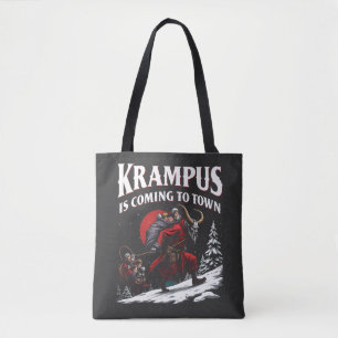 Krampus kommt nach Town Krampus Weihnachten Tasche