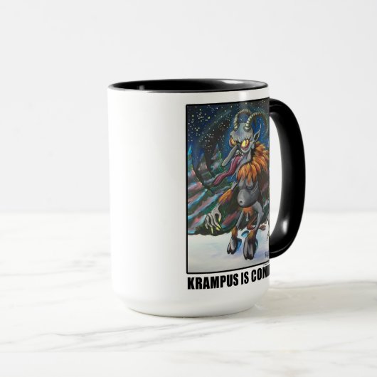 KRAMPUS KOMMT! Tasse (VorderseiteRechts)