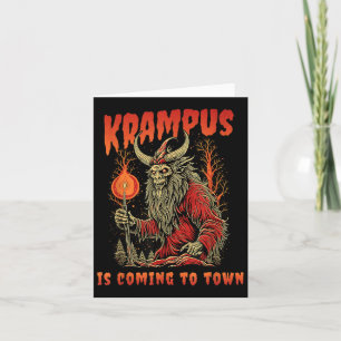Krampus kommt zum Weihnachtsfeiertag in der Stadt Karte