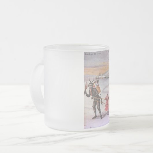 Krampus mattierte Tasse (Vorderseite Links)