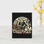 Krampus Merry Creepmas Christmas 30’s Retro Cartoo Karte (Gelbe Blume)