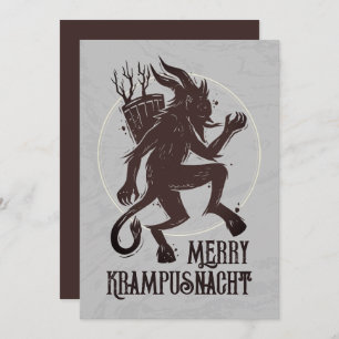 Krampus Merry krampusnacht Weihnachtskarte Feiertagskarte