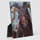 Krampus mit Roten Klanghasen Fotoplatte (Seite)