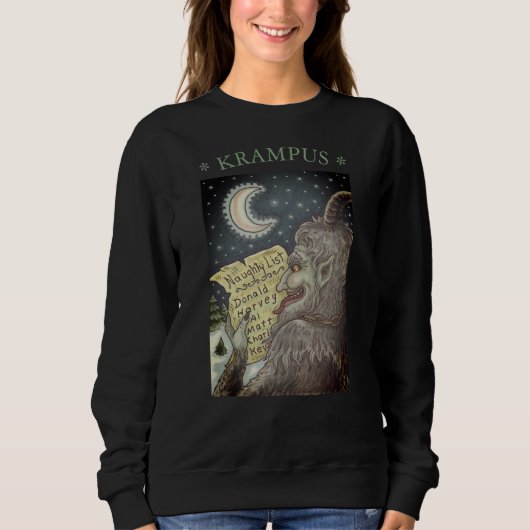 KRAMPUS NAUGHTLIST, CHRISTMAS SWEATSHIRT Womens (Vorderseite)