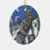 KRAMPUS & NAUGHTY KINDER, BEÄNGSTIGENDE CHRISTMAS  KERAMIK ORNAMENT (Rechts)