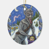 KRAMPUS & NAUGHTY KINDER, BEÄNGSTIGENDE CHRISTMAS  KERAMIK ORNAMENT (Links)