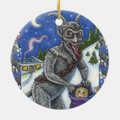 KRAMPUS & NAUGHTY KINDER, BEÄNGSTIGENDE CHRISTMAS  KERAMIK ORNAMENT (Hinten)