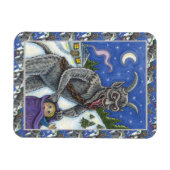 KRAMPUS & NAUGHTY KINDER, BEÄNGSTIGENDE CHRISTMAS  MAGNET (Horizontal)