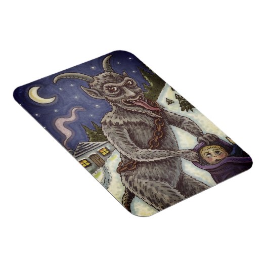 KRAMPUS & NAUGHTY KINDER, BEÄNGSTIGENDE CHRISTMAS MAGNET (Rechte Seite)