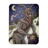 KRAMPUS & NAUGHTY KINDER, BEÄNGSTIGENDE CHRISTMAS MAGNET (Vertikal)