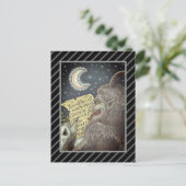 KRAMPUS NAUGHTY LIST, BEÄNGSTIGENDE CHRISTMAS STOR POSTKARTE (Stehend Vorderseite)