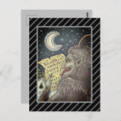 KRAMPUS NAUGHTY LIST, BEÄNGSTIGENDE CHRISTMAS STOR POSTKARTE (Vorne/Hinten)
