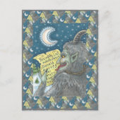 KRAMPUS NAUGHTY LIST, BEÄNGSTIGENDE CHRISTMAS STOR POSTKARTE (Vorderseite)