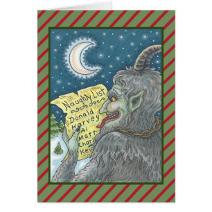 KRAMPUS NAUGHTY LIST CHRISTMAS GREETCARD B