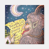 KRAMPUS NAUGHTY LIST CHRISTMAS MAGNET Anpassen (Vorne)