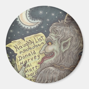 KRAMPUS NAUGHTY LIST CHRISTMAS MAGNET Anpassen