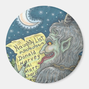 KRAMPUS NAUGHTY LIST CHRISTMAS MAGNET Anpassen