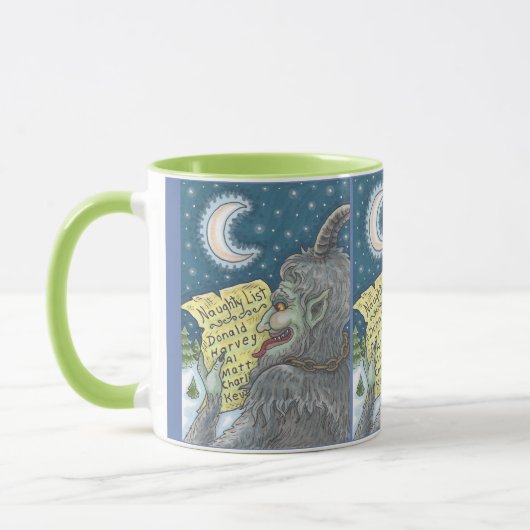 KRAMPUS NAUGHTY LIST Weihnachts-TASSE Combo Custom Tasse (Links)