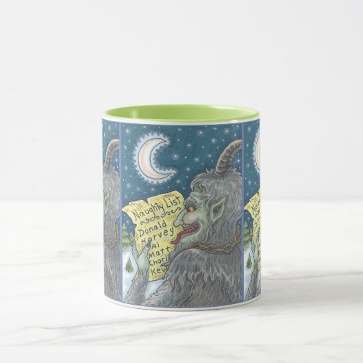 KRAMPUS NAUGHTY LIST Weihnachts-TASSE Combo Custom Tasse (Zentrum)