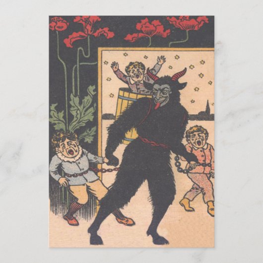 Krampus nimmt schlechte Kinder weg (Vorderseite)