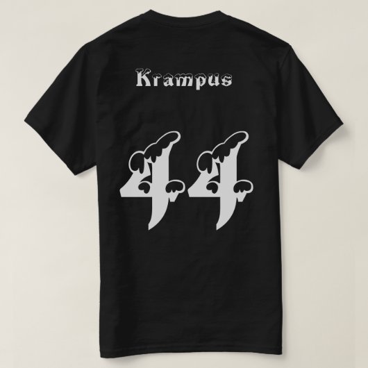 Krampus offizieller Spartans Jersey T-Shirt (Design Rückseite)