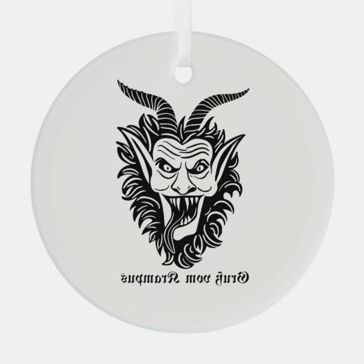 Krampus Ornament Aus Glas (Rückseite)
