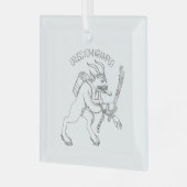 Krampus Ornament Aus Glas (Vorderseite links)