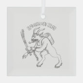 Krampus Ornament Aus Glas (Rückseite)