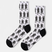 Krampus Pattern Crew Socken (Linkes Detail)
