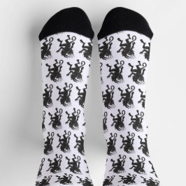 Krampus Pattern Crew Socken
