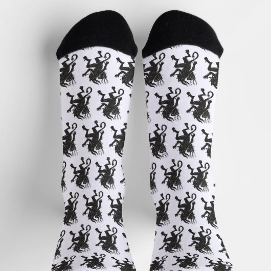 Krampus Pattern Crew Socken (Oben)