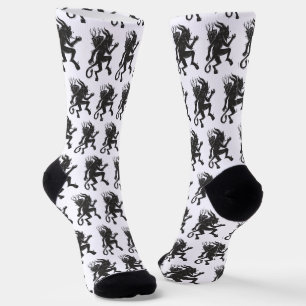 Krampus Pattern Crew Socken