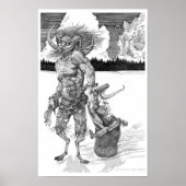 Krampus Pen & Tinte Poster (Vorne)