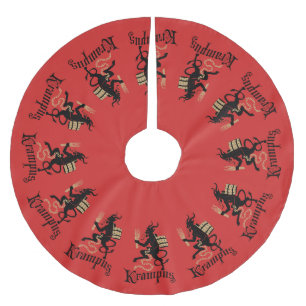 Krampus Polyester Weihnachtsbaumdecke